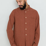 Relaxed Fit Shirt - Rust Gingham