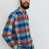 Relaxed Fit Shirt - Rust Navy Mix