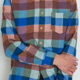 Relaxed Fit Shirt - Rust Navy Mix