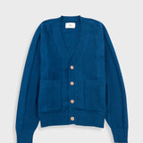 Saddle Cardigan - Navy Mix