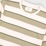 Shadow Stripe T-Shirt - Light Sage Melange