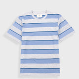 Shadow Stripe T-Shirt - Soft Blue Melange