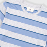 Shadow Stripe T-Shirt - Soft Blue Melange