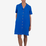 Shirt Dress - Washed Cobalt