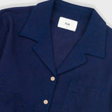 Short Sleeve Soft Collar Shirt - Indigo