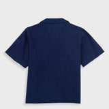 Short Sleeve Soft Collar Shirt - Indigo