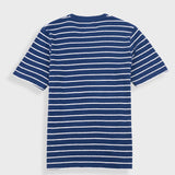 Short Sleeve Textured Stripe T-Shirt - Soft Navy / Ecru