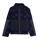 Signal Fleece - Navy Checkerboard