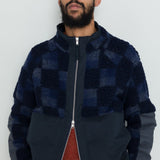 Signal Fleece - Navy Checkerboard