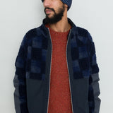 Signal Fleece - Navy Checkerboard