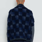 Signal Fleece - Navy Checkerboard