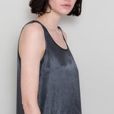 Slip Dress - Coal Satin