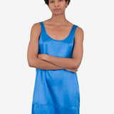 Slip Dress - Cobalt Satin