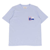 Slub Embroidery T-Shirt - Ice Blue Moon DP