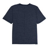 SS Textured Stripe T-Shirt - Navy Silver