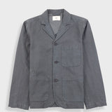 Wide Fit Blazer - Charcoal Hemp Canvas