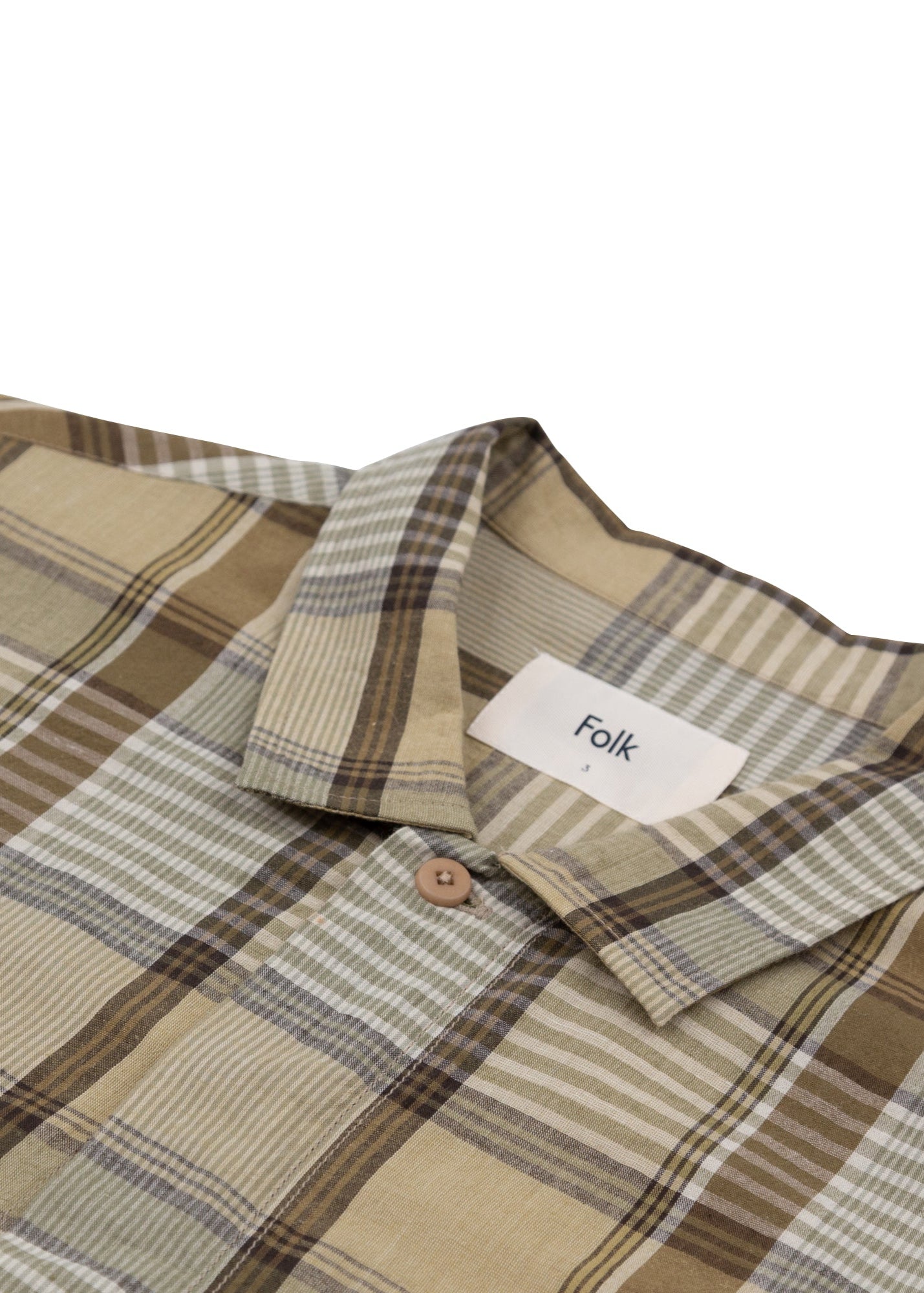 Folk | Patch Shirt - Olive Check