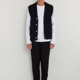 Chunky Pocket Vest - Black