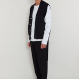 Chunky Pocket Vest - Black