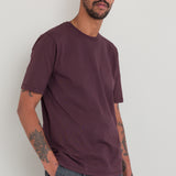 Contrast Sleeve T-Shirt - Black Cherry