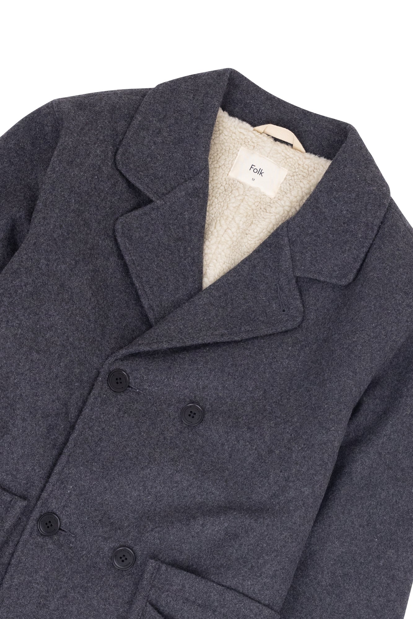 Fleecy Peacoat Grey Melange