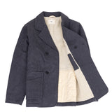 Fleecy Peacoat - Grey Melange