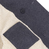 Fleecy Peacoat - Grey Melange