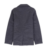 Fleecy Peacoat - Grey Melange