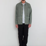 Meyer Shirt Jacket - Dark Sage Herringbone