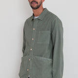 Meyer Shirt Jacket - Dark Sage Herringbone