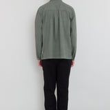 Meyer Shirt Jacket - Dark Sage Herringbone