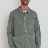 Meyer Shirt Jacket - Dark Sage Herringbone