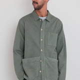 Meyer Shirt Jacket - Dark Sage Herringbone