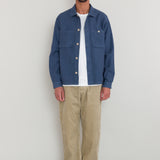 Patch Overshirt - Steel Blue Moleskin