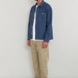 Patch Overshirt - Steel Blue Moleskin