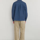 Patch Overshirt - Steel Blue Moleskin