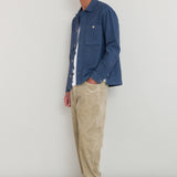 Patch Overshirt - Steel Blue Moleskin