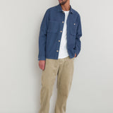 Patch Overshirt - Steel Blue Moleskin