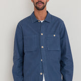 Patch Overshirt - Steel Blue Moleskin