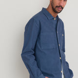 Patch Overshirt - Steel Blue Moleskin