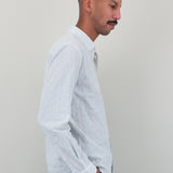 Relaxed Fit Shirt - Ice Blue Textured Stripe