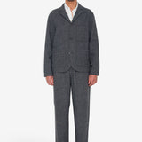 Wide Fit Blazer - Charcoal Wool Melange