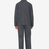 Wide Fit Blazer - Charcoal Wool Melange