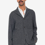 Wide Fit Blazer - Charcoal Wool Melange