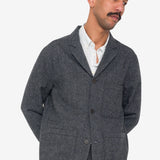 Wide Fit Blazer - Charcoal Wool Melange