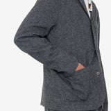 Wide Fit Blazer - Charcoal Wool Melange