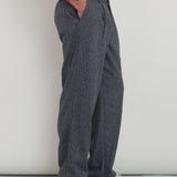 Wide Fit Trouser - Charcoal Wool Melange