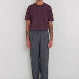 Wide Fit Trouser - Charcoal Wool Melange