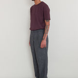 Wide Fit Trouser - Charcoal Wool Melange