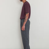 Wide Fit Trouser - Charcoal Wool Melange